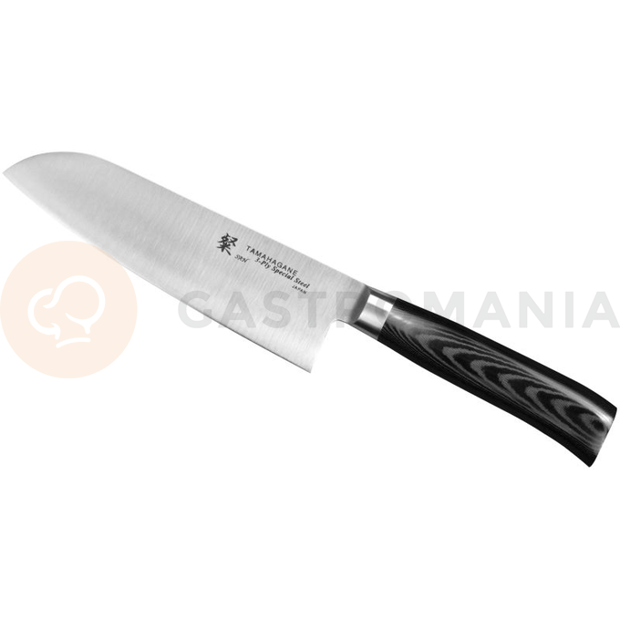 Nůž Santoku, 17,5 cm | TAMAHAGANE, SAN Black