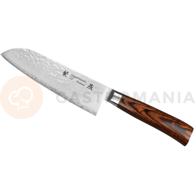 Nůž Santoku, 17,5 cm | TAMAHAGANE, Tsubame Brown