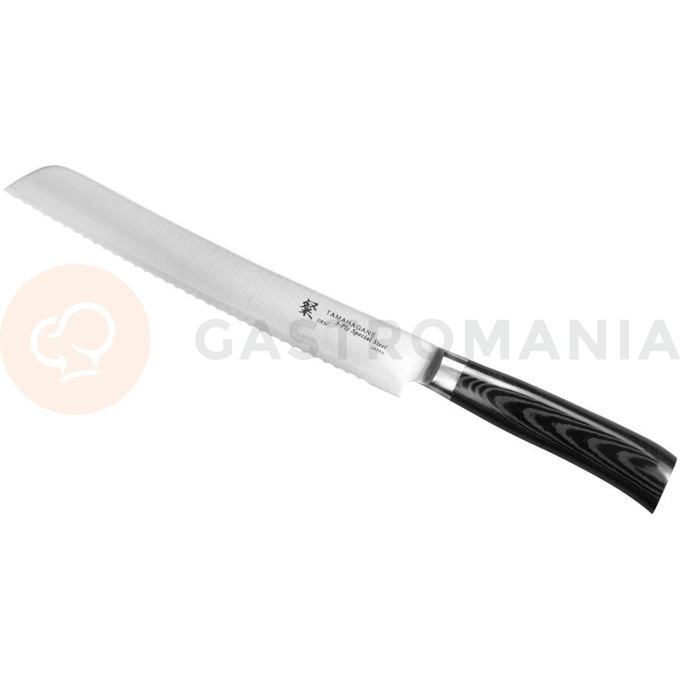 Nůž na pečivo, 23 cm | TAMAHAGANE, SAN Black
