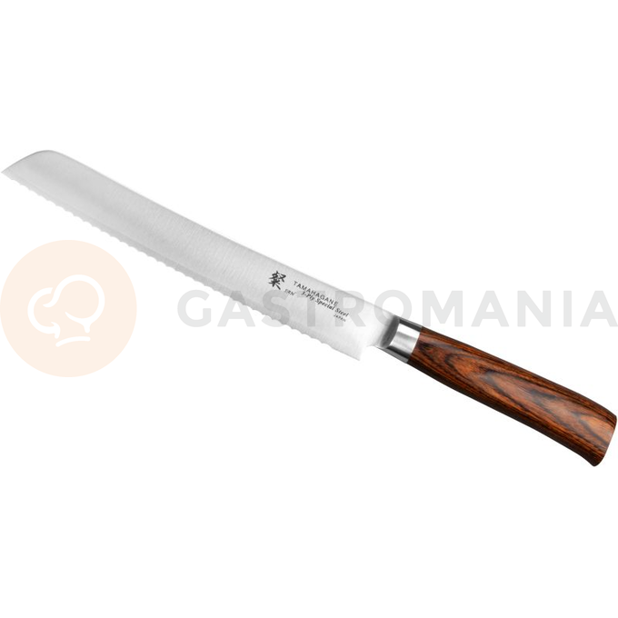Nůž na pečivo, 23 cm | TAMAHAGANE, SAN Brown