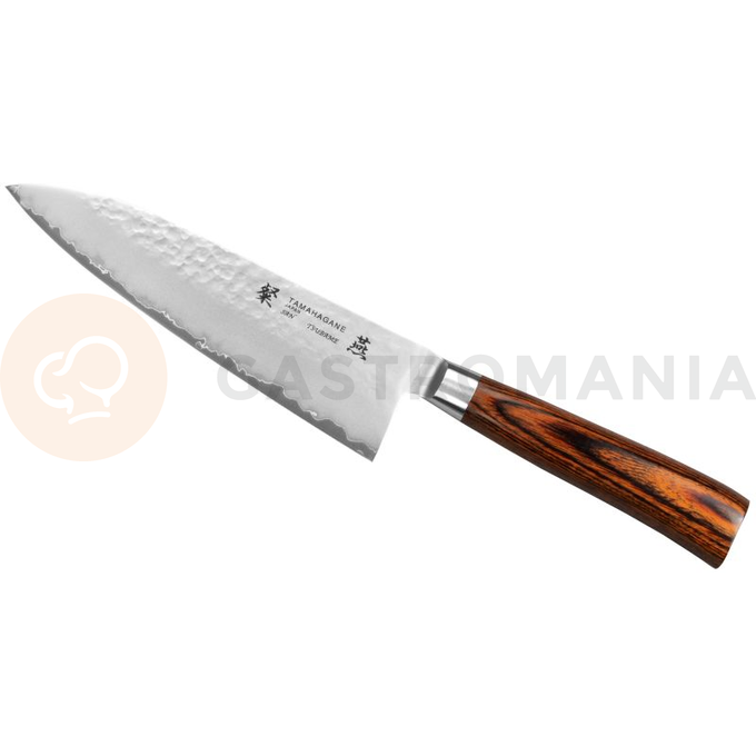 Nůž šéfkuchaře, 15 cm | TAMAHAGANE, Tsubame Brown