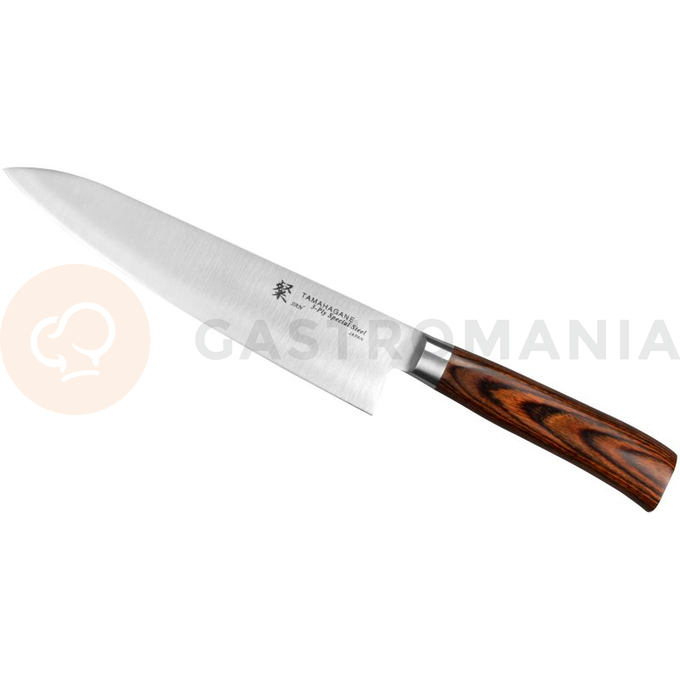 Nůž šéfkuchaře, 21 cm | TAMAHAGANE, SAN Brown