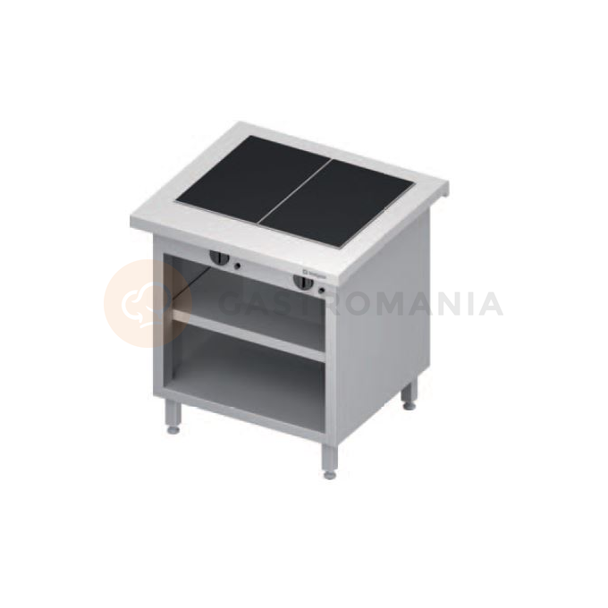Ohřívací stůl, keramická ohřívací deska, vrchní deska z nerezové oceli, 799x735x880 mm | STALGAST, ST 233