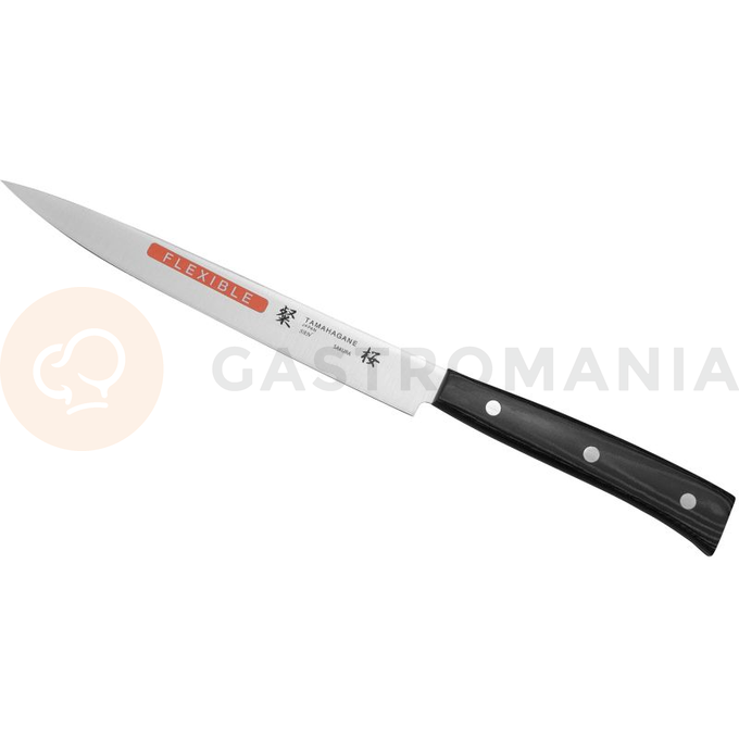 Pružný filetovací nůž, 16 cm | TAMAHAGANE, Sakura