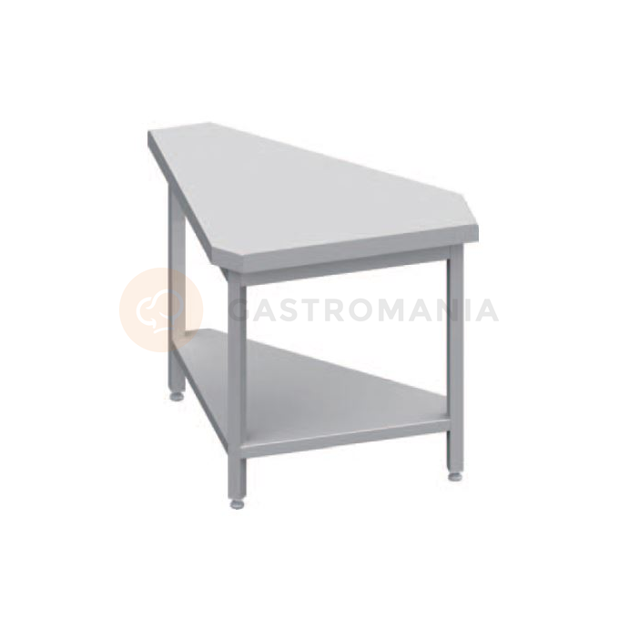 Rohový, vnější stůl 90°, vrchní deska z nerezové oceli | STALGAST, ST 132