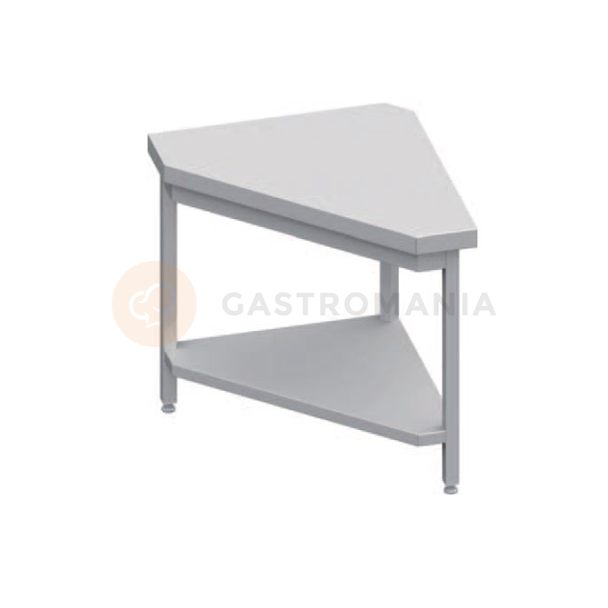 Rohový, vnitřní stůl 90°, vrchní deska z nerezové oceli | STALGAST, ST 131