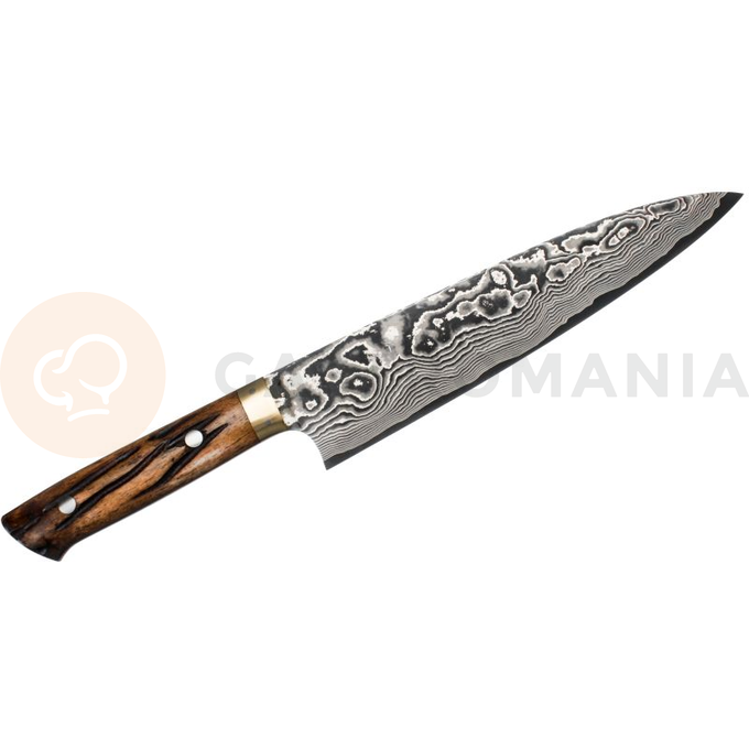 Ručně kovaný nůž šéfkuchaře  21cm VG-10 | TAKESHI SAJI, H-V10D-CH-210YBB