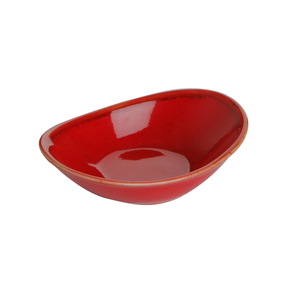 Oválná miska z porcelánu, Ø 11 cm, červená | PORLAND, Seasons Magma