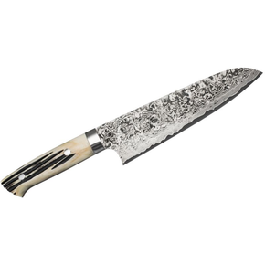 Ručně kovaný nůž Santoku, 18 cm, R-2 | TAKESHI SAJI, H-R2D-SA-180WBB