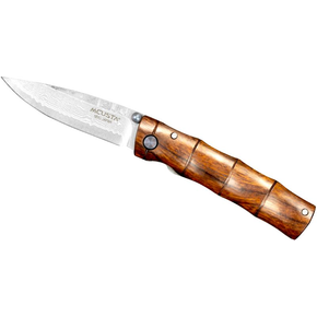 Skládací nůž, 6,5 cm | MCUSTA, Shinra Emotion Iron wood Damascus