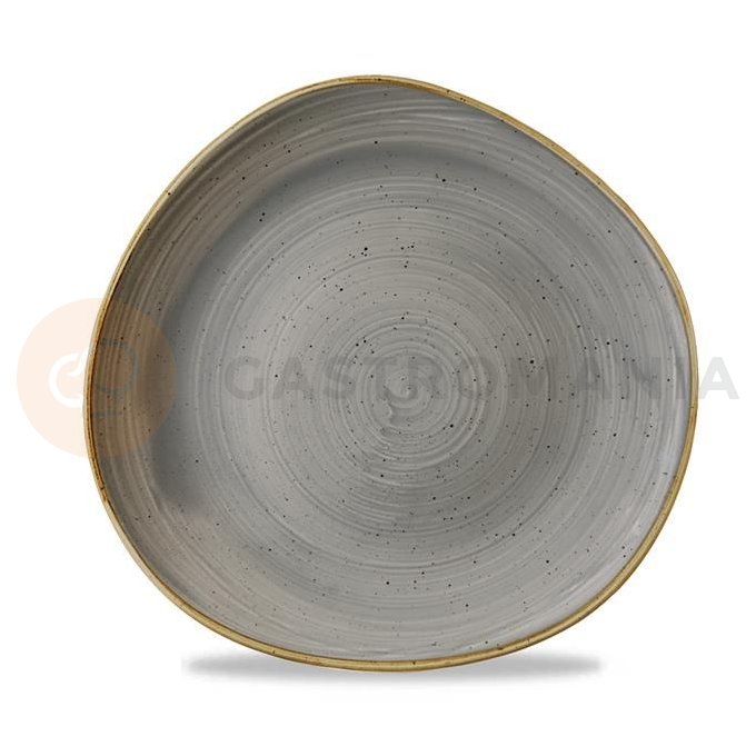 Plytký talíř o organickém tvaru 210mm | CHURCHILL, Peppercorn Grey