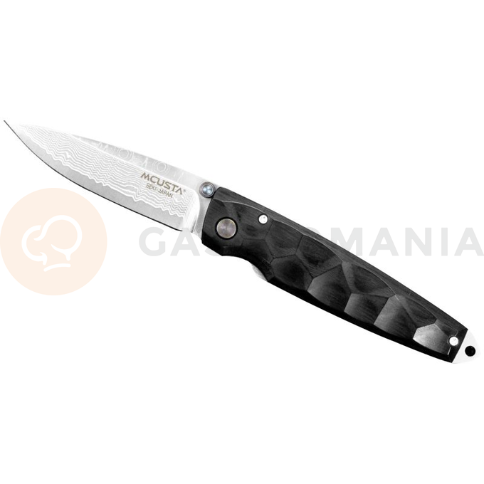 Skládací nůž, 6,5 cm | MCUSTA, Shinra Emotion 2 Black Pakka Damascus