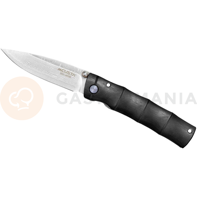 Skládací nůž, 6,5 cm | MCUSTA, Shinra Emotion Black Pakka Damascus