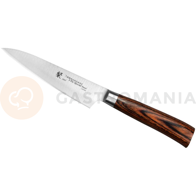 Univerzální nůž, 12 cm | TAMAHAGANE, SAN Brown