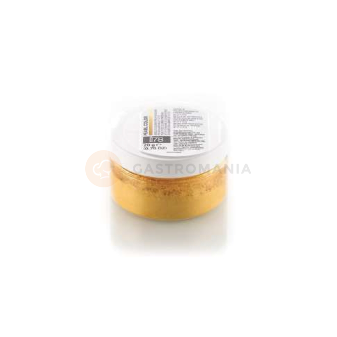 Barwnik spożywczy, perłowy w proszku, pearl color, złoty, 20 g | SILIKOMART, i78 Colorants
