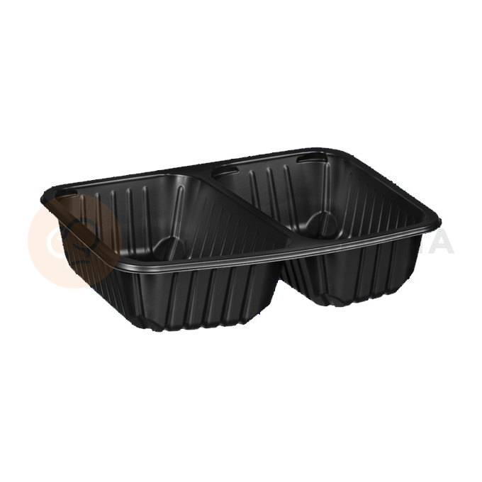 Černý, 2 - komorový box, vhodný k zatavení, 227x178x50 mm, 320 ks, žebrovaný | CHEFFY, Matipack D 9500RC