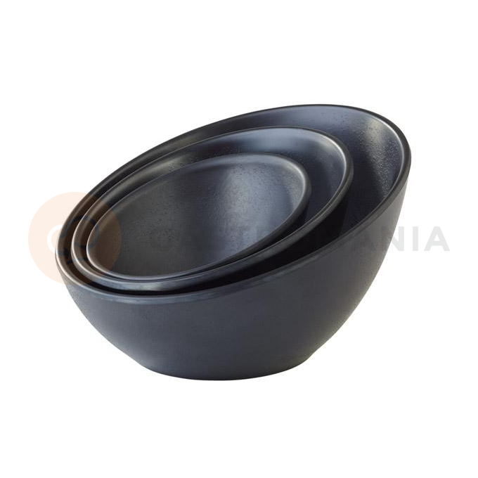 Zkosená miska z melaminu Ø 16 cm, černá | APS, Zen