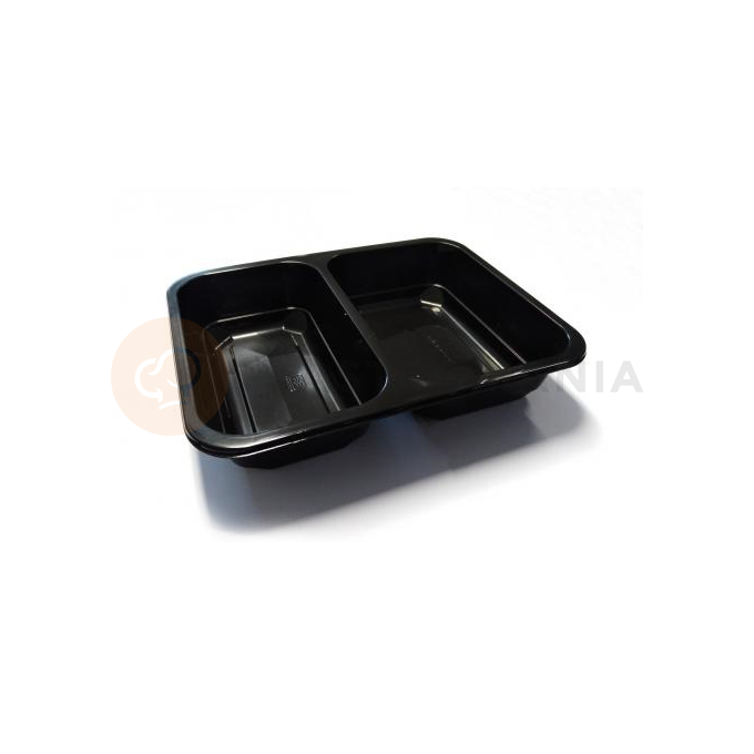 Černý, 2 - komorový box, vhodný k zatavení, 227x178x50 mm, 320 ks, hladký | CHEFFY, Matipack D 9500C