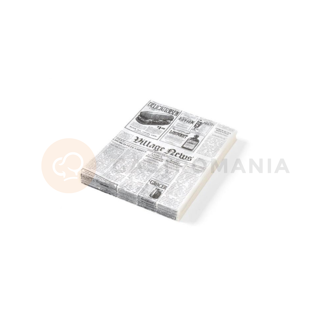 Pergamenový papír s novinovým potiskem 20x25 cm | HENDI, 678121