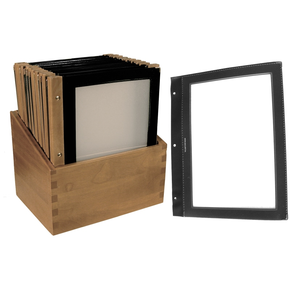 Dřevěná krabička na 20 kart menu  | CONTACTO, 5830/242