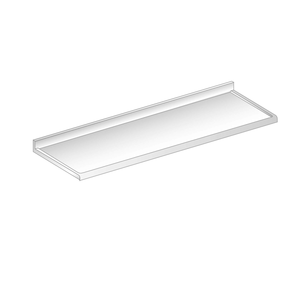 Nástěnná deska z nerezové oceli s prohloubeným povrchem, zadní lištou a okapovou lištou 2700x700x150 mm | DORA METAL, DM-S-3201.1