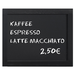 Tabulka menu v dřevěném rámu v černé barvě 400x300 mm | CONTACTO, 7680/040
