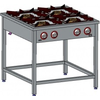 Gastronomický plynový sporák 4 hořáky, 900x700x850 mm bez police, 1x3,4+1x5+1x6,5+1x8 kW | EGAZ, TGP-4725.II