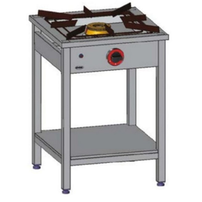 Gastronomický plynový sporák 1 hořák, 600x600x850 mm s podstavcem na plynovou láhev, 8 kW | EGAZ, TG-110.III