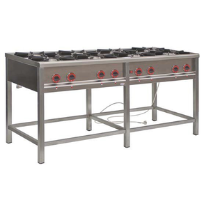 Gastronomický plynový sporák 8 hořáků, 1700x700x850 mm, 3x3,4+3x5+2x6,5 kW | EGAZ, TG-8736.II