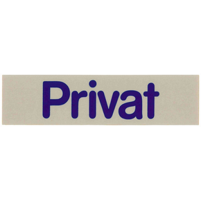 Informační štítek &quot;Privat&quot; | CONTACTO, 7673/017