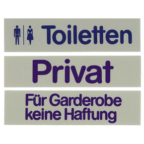 Informační štítek &quot;Toiletten&quot; | CONTACTO, 7673/001