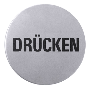 Informační štítek &quot;drücken&quot; | CONTACTO, 7663/006