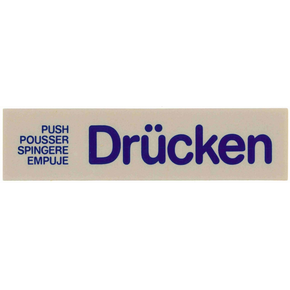 Informační štítek &quot;drücken&quot; | CONTACTO, 7673/010