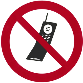 Informační štítek &quot;zákaz používání mobilních telefonů&quot; Ø 100 mm | CONTACTO, 7675/010