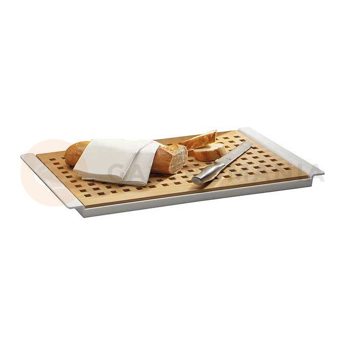 Bufetová deska dřevěná na krojení pečiva 520x340x20 mm | APS, Brotstation