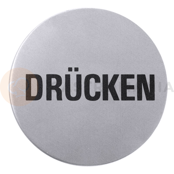 Informační štítek &quot;drücken&quot; | CONTACTO, 7663/006