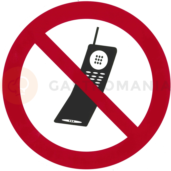 Informační štítek &quot;zákaz používání mobilních telefonů&quot; Ø 100 mm | CONTACTO, 7675/010