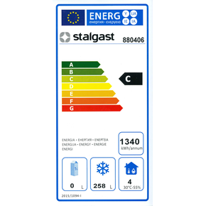 Szafa mroźnicza ze stali nierdzewnej 350 l | STALGAST, 880406