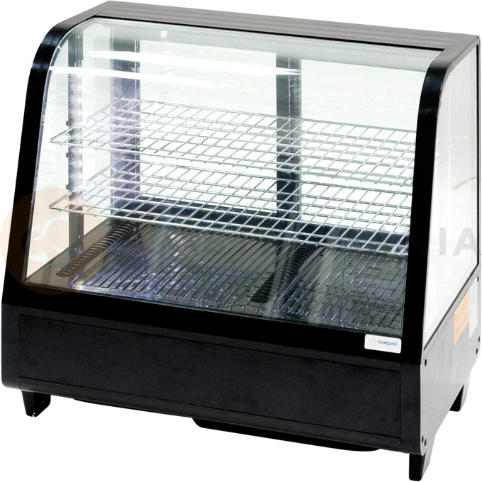 Vitrína výstavní chladící s LED osvětlením černá 100 l |  STALGAST, 852104