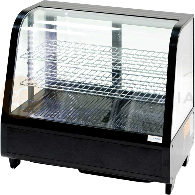 Witryna ekspozycyjna 100 l czarna, oświetlenie LED | STALGAST, 852104