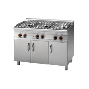 Sporák plynový s 6 hořáky a skříňkou, 35 kW | RM GASTRO, PC 712 G/P
