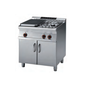 Sporák tálový plynový s 2 hořáky a se skříňkou 20 kW | RM GASTRO, TP2 78 G/P