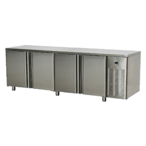 Stůl mrazící čtyřdveřový - sestava s dveřmi a deskou bez lemu 2380x700x850 mm | RM GASTRO, SM 4D