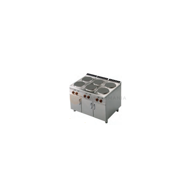 Sporák elektrický, 6 plotýnek kulatých a skříňka | RM GASTRO, PC 912 ET