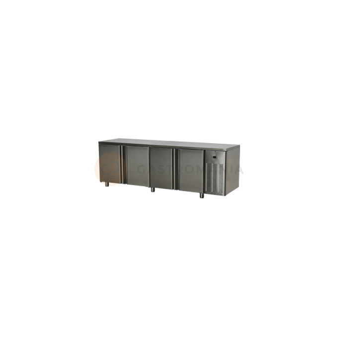 Stůl chladící čtyřdveřový - sestava s dveřmi a deskou bez lemu 2380x700x850 mm | RM GASTRO, SCH 4D