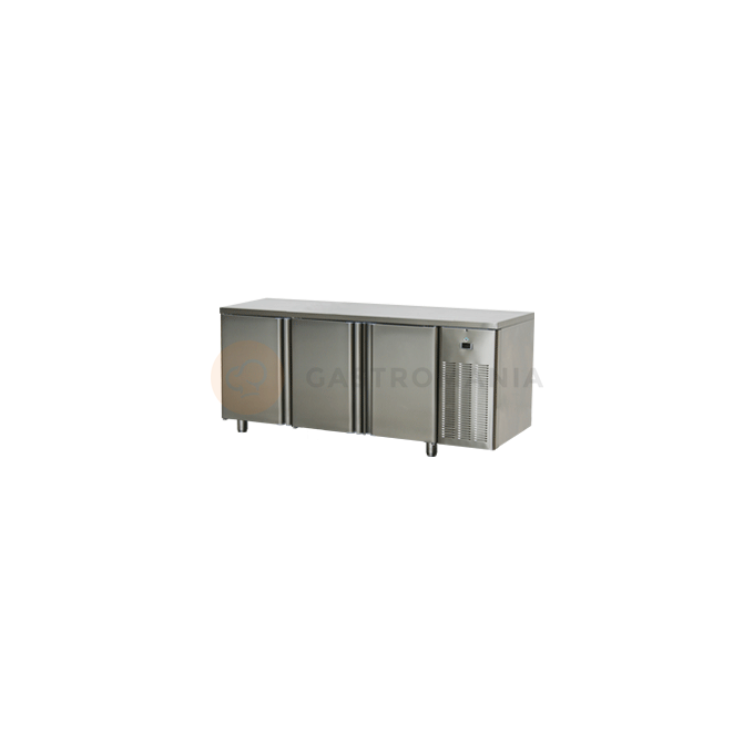 Stůl chladící třídveřový - sestava s dveřmi a deskou bez lemu 1880x700x850 mm | RM GASTRO, SCH 3D
