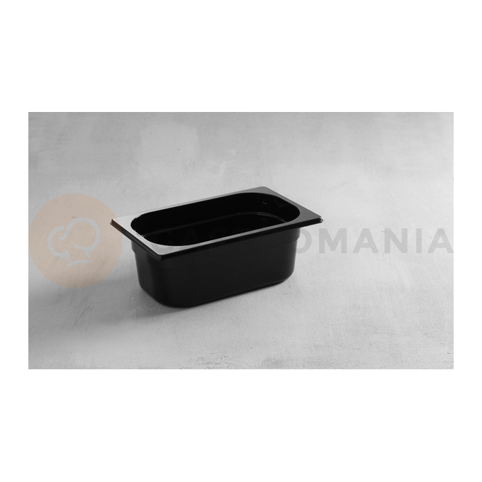 Gastronádoba GN 1/4 65 mm, černý polykarbonát | HENDI, 862636
