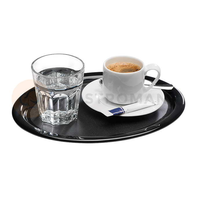 Tác černý na servírování kávy 285x215x15 mm, melamin | APS, Kaffeehaus