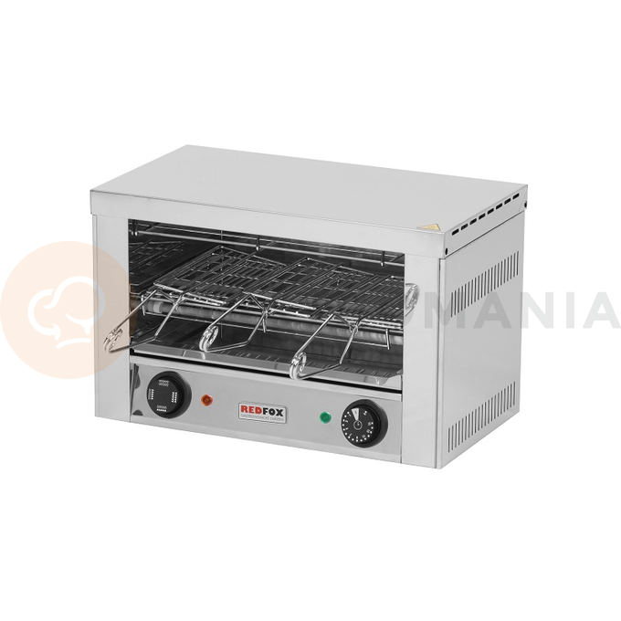 Toaster 3x kleště, rošt 453x274x288 mm, 2 kW | REDFOX, T-930