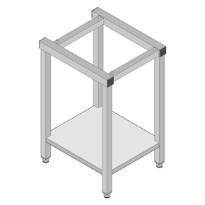 Podstavec s policí a nastavitelnými nožkami, pod Turbopec ORACLE, z nerezové oceli, 480x560x850 mm | LAINOX, OSR85